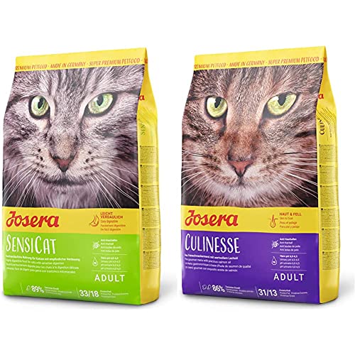 JOSERA SensiCat 1 x 2 kg Katzenfutter mit extra verträglicher Rezeptur Culinesse 1 x 2 kg Super Premium Katzenfutter für ausgewachsene Indoor und Outdoor Katzen 1er Pack