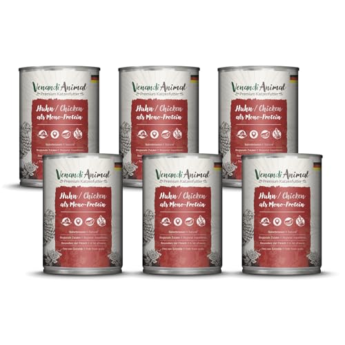 Venandi Animal   Premium für   Huhn als Monoprotein 6er Pack 6x 400g getreidefrei Monoprotein