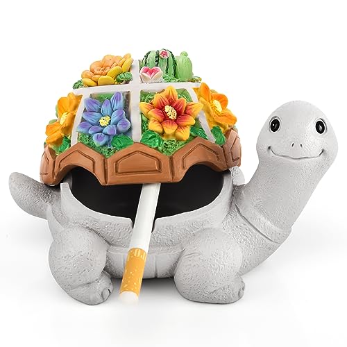 Grovind Schildkröte Zigarette rauchfrei wasserdicht Outdoor Harz für Patio Home Office Geschenke Indoor