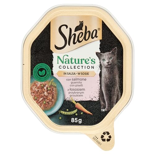 Sheba Nature s Collection in Sauce Katzenfutter mit Lachs und Erbsen 85 g 22 Schalen