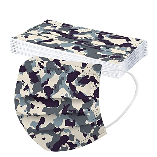 TT- 10 Stück Mundschutz Masken Bunt Kinder Einweg 3-lagig Face Cover Mund Nasenschutz Camouflage Masken Face Cover Mouth Filter Protection Atmungsaktiv Mund Bandana Halstuch Schals B 10PCS