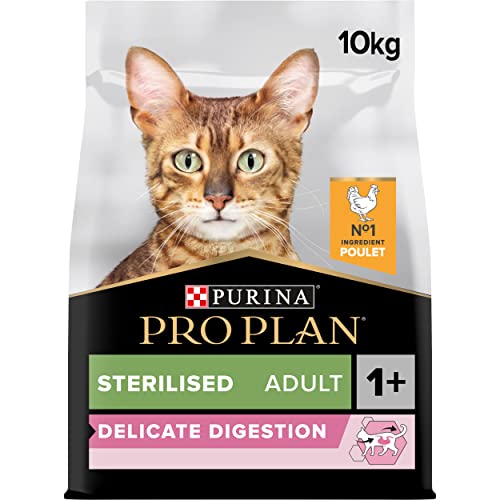 Pro Plan Kat Sterilised Adult kattenbrokken Rijk aan Kip - kattenvoer voor gesteriliseerde gecastreerde katten 10kg 1 pak