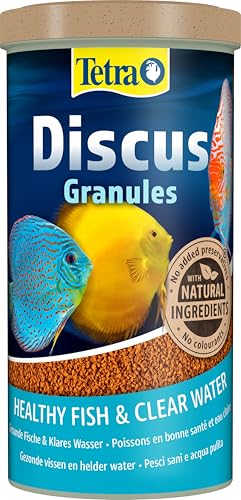 Tetra Discus Granules - Fischfutter für alle Diskusfische fördert Gesundheit Farbenpracht und Wachstum 1 L Dose