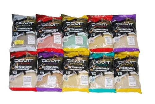 Dovit Karpfenfutter Set 10 kg. verschiiedene Aromen mit 1 kg Angelnfutter Grundfutter Fischfutter Groundbait