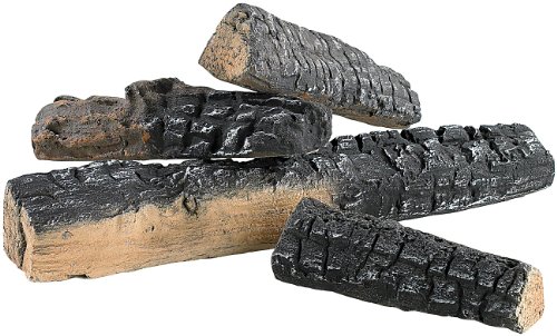 Carlo Milano Keramik Holz 4er-Set Keramik-Dekorations-Holzscheite für Bioethanol-Öfen Deko Holzscheite Deko Kaminholz Keramikholz ins Feuer