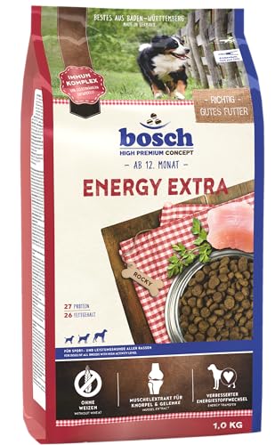 bosch HPC Energy Extra Hundetrockenfutter für Sport- und Leistungshunde aller Rassen 1 x 1 kg