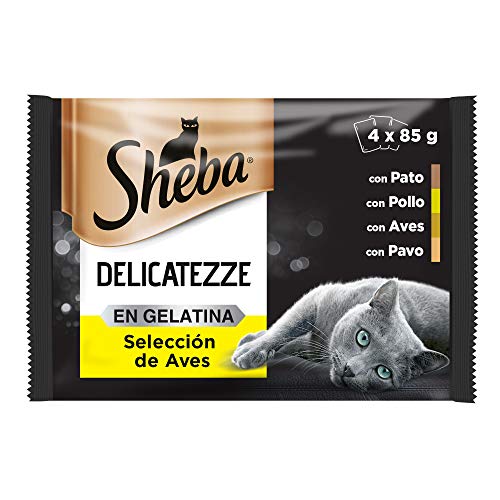 Sheba Delicatezze Nassfutter für Vogelauswahl Fisch Multipack 13 Boxenx 4 Beutelx g