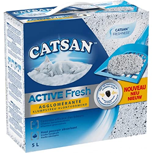 Catsan Aktive Frische Agglom ration Rante Liti Re für Katzen-5L Lot von 2 1