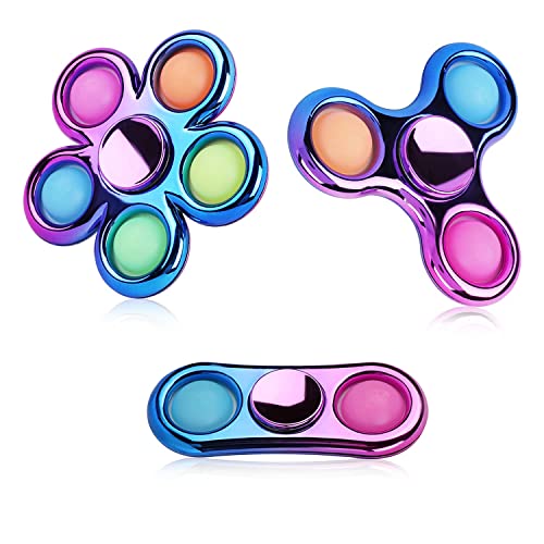 Jawhock 3er Pack in Metalloptik Party Favor Sensory Simple Pack Hand ADHS Angst Stressabbau