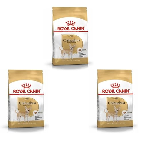 Royal Canin Chihuahua Adult 3er Pack 3 x 500 g Trockenfutter für ausgewachsene Chihuahuas Zur Unterstützung der Stuhlqualität und der Zahngesundheit Hohe Akzeptanz