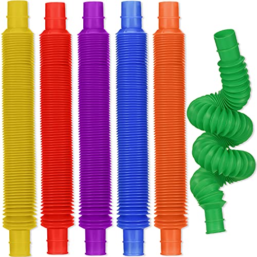 6 Stücke Mini Pop Röhren Sensorik Spielzeug Mehrfarben Stretchrohr Sensorik Spielzeug Entlasten Stress Spielzeug