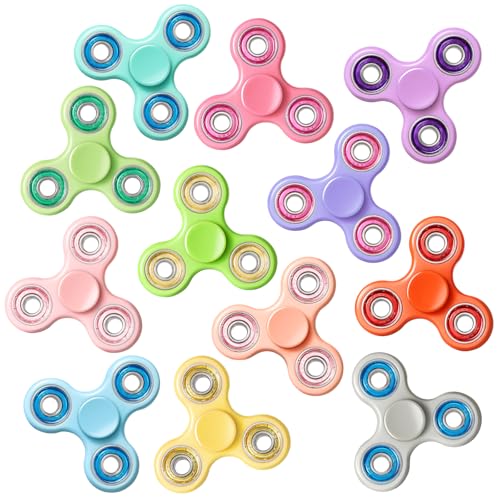 Fidget Spinners 12 Pack Sensory Fidget Spielzeug ADHD Angst Spielzeug Stress Relief Reducer Hand Spinner Graduation Geschenk Klassenzimmer Preise Party Favors für Kinder Erwachsene