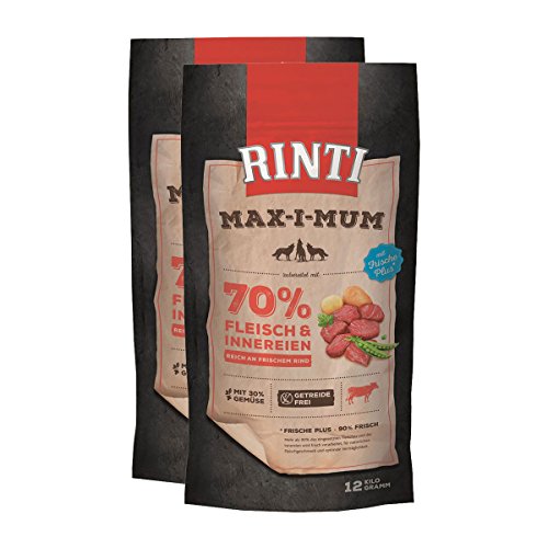 Rinti Hunde-Futter Max-i-Mum Trockenfutter 2x12kg Rind