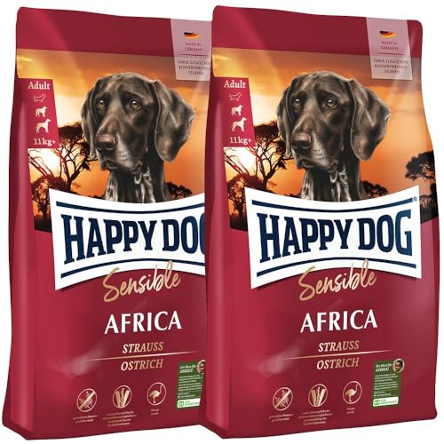 Happy Dog Supreme Sensible Africa 2 x 12 5 kg - Trockenfutter Geschmacksrichtung Strauss