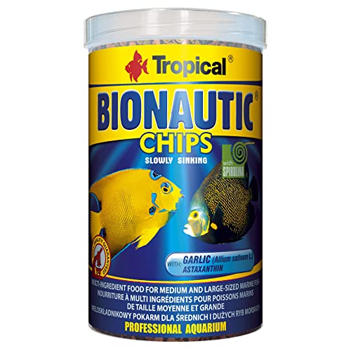 Tropical Bionautic Chips Futterchips für mittelgroße und große Meerwasserfische 1er Pack 1 x 1 l