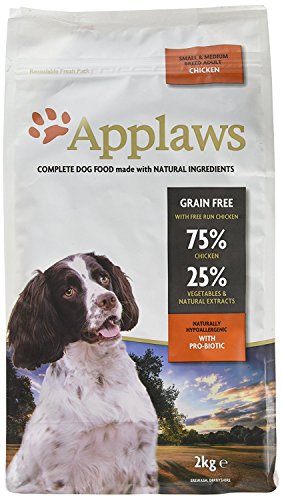 Applaws Natural Complete Dry Hundefutter für Erwachsene Kleine Mittlere Rassen Huhn Geschmack 1 x 2kg Beutel