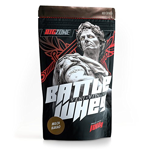 Big Zone BATTLE WHEY Whey Protein Concentrate Eiweiss Lecker Qualität Made in Germany 1000g 1KG Pulver Milch Kakao