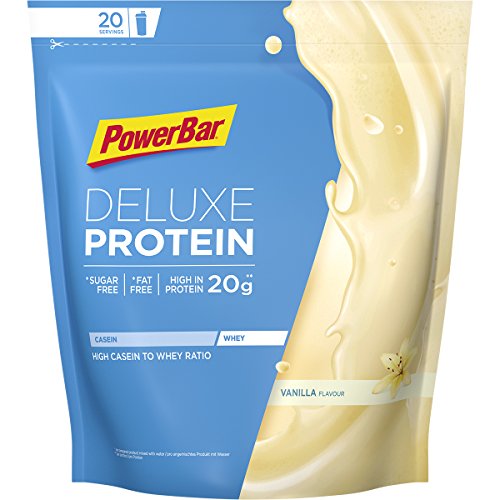 PowerBar DELUXE Protein Vanilla 500g - High Protein Whey Pulver - Zuckerfrei und Fettfrei