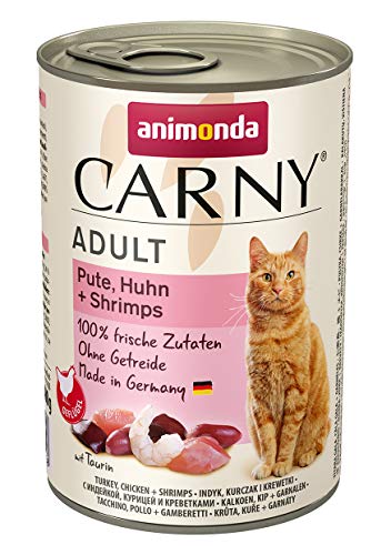 animonda Carny Carny Adult für ausgewachsene Pute Huhn Shrimps 6x g