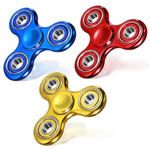 SCIONE 3Stück Fidget Spinner Sensorisches Hand Zappelspielzeug Angst Stress Relief Geburtstag Geschenke für Kinder Jungen Mädchen Erwachsene