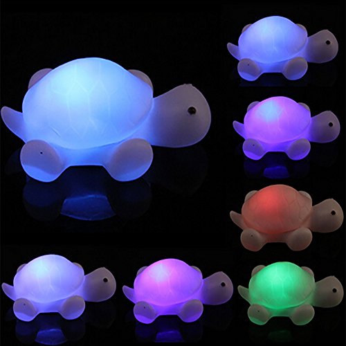Aunye Nettes Schildkröten Buntes ändernde Nachttischlampe Kinderlampe Wandleuchte für Schlafzimmer Babyzimme 1cp