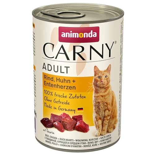 animonda Cat Carny Adult Rind Huhn Entenherz 6x400g