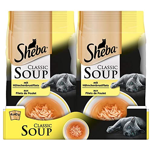  Classic Soup Katzenfutter als Snack zur Ergänzung Hühnchenbrustfilets einer köstlichen Suppe 48x 40g