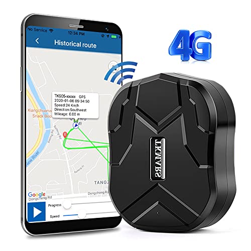 KUCE 4G GPS-Tracker Auto-GPS-Gerät mit starkem Magnet wasserdicht Echtzeit-Tracking 10000 mAh 120 Tage Standby Diebstahlsicherung für Fahrzeuge Autos Motorräder LKWs