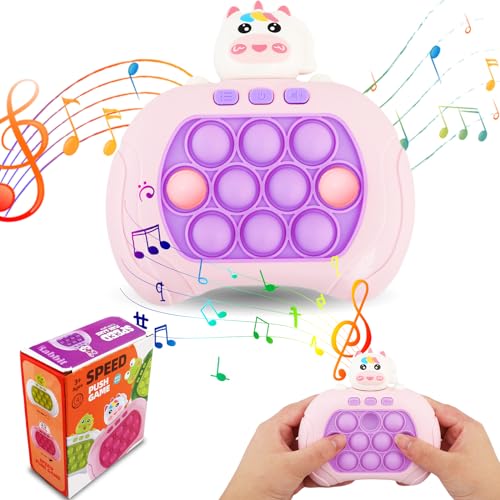 Pop It Game Fidget Spielzeug Light Up Pop Game Elektronisches Spiel Game Controller Bubble Sensory Squeeze Toys Quick Push Puzzle Sensory Fidget Spielzeug für Kinder Erwachsener