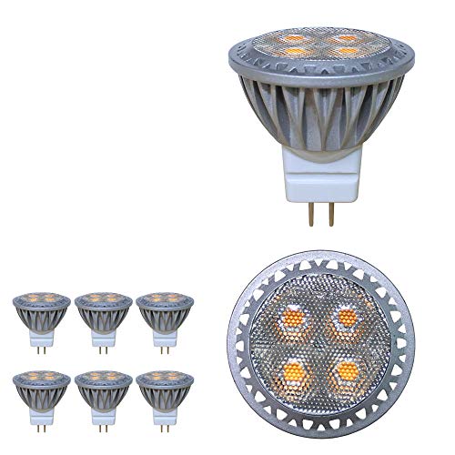 Baoming GU4 MR11 12V Led Lampen 3W super helle LED Birnen Equal 35W Halogenbirne GU4 Sockel 280lm 30 Abstrahlwinkel Kühles Weiß Packung mit 6 Stück Glühlampen LED