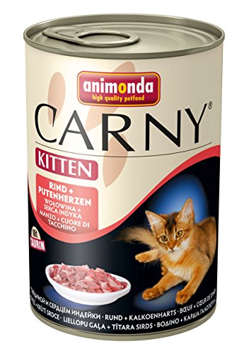 Animonda Carny Kitten Rind plus Putenherzen 6er Pack 6 x 400 g