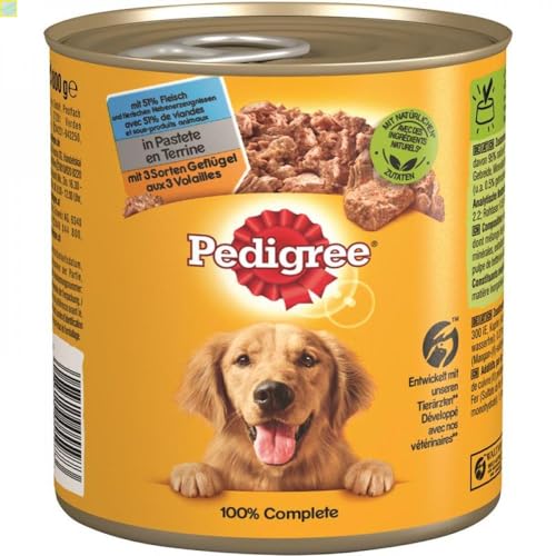 12 x Pedigree Dose Adult 3 Sorten Geflügel 800g