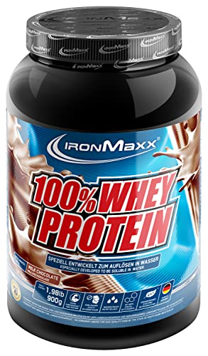 IronMaxx 100 Prozent zuckerreduziertes wasserlöslichespulver aus Molkenprotein viele verschiedene Geschmacksrichtungen Milchschokolade 900g 1er Pack