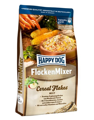 Happy Dog 02162   Premium Flocken Mixer   Flocken zum Mischen mit Fleisch für ausgewachsene   3 Inhalt