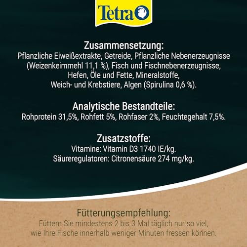 Tetra Pond Variety   Fischfutter Mix für Teichfische aus drei verschiedenen für die Gesundheit Farbenpracht Vitalität aller Fische im Teich 1 L Dose