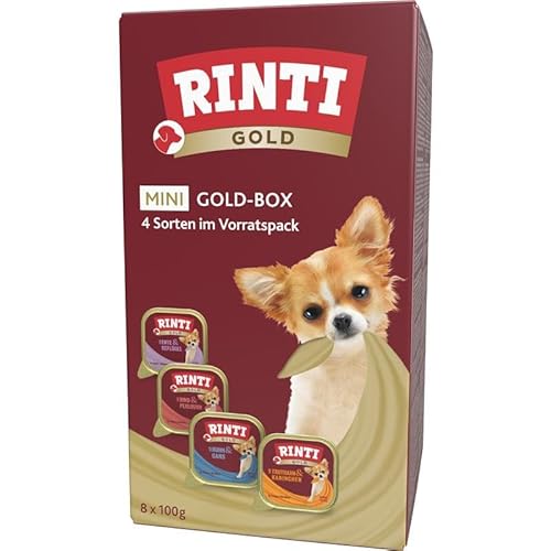 Rinti Schale Gold Mini Goldbox 32x100g Hundefutter