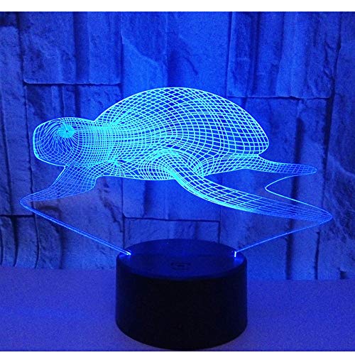 3D Illusion Nachtlicht LED Nachtlicht Meeresschildkröte Schildkröte mit 7 Farben Licht für Home Decoration Lampe Erstaunliche Visualisierung Optische Illusion-Sea Turtle