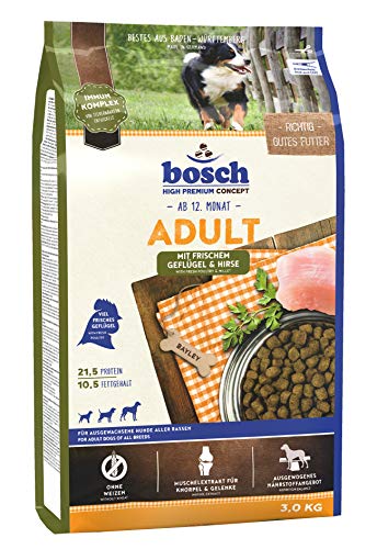 Spende - Bosch HPC Adult mit frischem Geflügel Hirse Hundetrockenfutter für Ausgewachsene Hunde Aller Rassen 3 kg