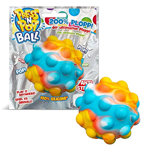 CRAZE Press N Ball Antistressball Sensorisches Ball Squeeze 6 Farben Bälle Squishy Bubble Stressball Ball für Erwachsene 41154