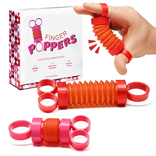 Finger Poppers Fidget Toys 2er-Set für Frauen Männer Fingerspielzeug Stressabbau Fingerstärker Sensorisches Anti Stress Spielzeug Therapeutisches Spielzeug Abbau von Ängsten und Spannungen