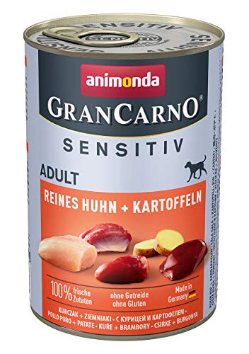  GranCarno Adult Sensitiv ausgewachsene Reines Huhn Kartoffeln 6x 400 g
