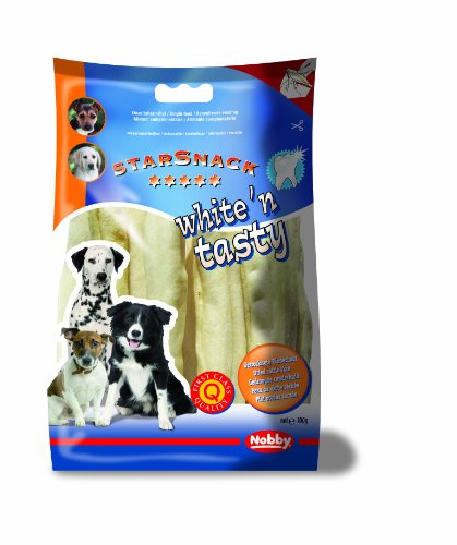 Nobby STARSNACK White n Tasty Kaurollen für alle Hunde ca. 15 cm 1 Tüte je 5 Stück 1 x 100 g