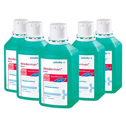 5x 500 ml Schülke Desderman Pure Händedesinfektionsmittel Desinfektionsmittel farbstoff- parfümfrei