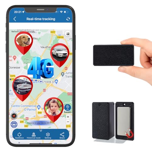 Winnes 4G Mini GPS Tracker Ohne ABO GPS Tracker Starker Magnet Globale Echtzeitverfolgung und Diebstahlschutz Mit Kostenloser App Mikro GPS Tracker für Auto Fahrrad Senioren Hund Koffer