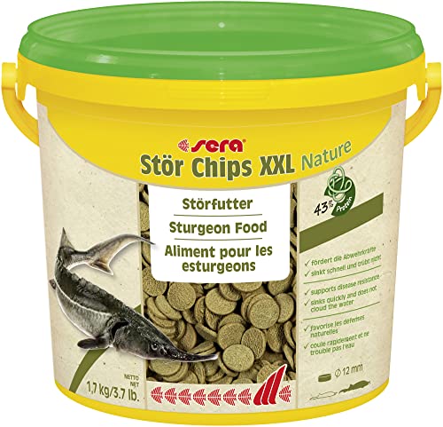 sera Stör Chips Nature XXL 3 8 Ltr. 1 7 kg - Das natürliche Hauptfutter für größere Störe