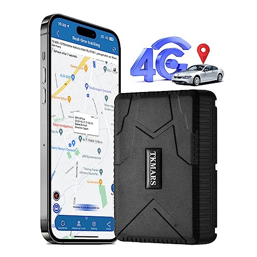 TKMARS 4G GPS Tracker TK915 Echtzeit Auto Magnetisch GPS-Ortungsgerät 7800mAh Batterie Anti-Verlust Peilsender Geofence IP58 Wasserdicht Kostenlose APP ohne ABO