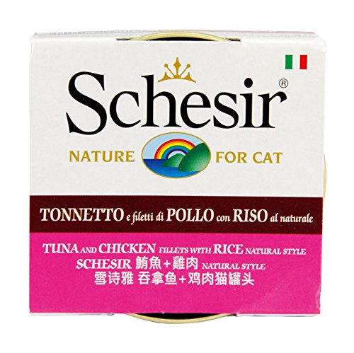 Schesir Cat Natural Thunfisch Huhn und Reis 14er Pack 14 x 85 g