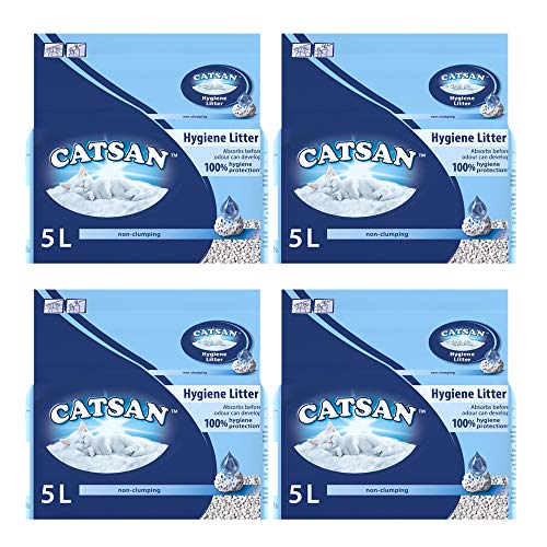 Catsan 4 x 5 l Katzenstreu für Hygiene