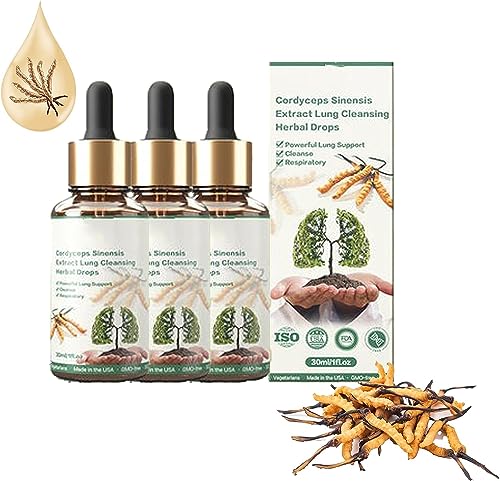 Cordyceps Sinensis Extrakt Lungenreinigungstropfen Reinigen und Atmen Cordyceps Sinensis Extrakt Lungenreinigungstropfen Cordyceps Sinensis Extrakt Kräuterspray Kräuter-Körperpflege-Essenz 3