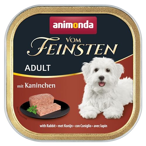 animonda Vom Feinsten Adult Hundefutter Nassfutter für ausgewachsene Hunde mit Kaninchen 22 x 150 g